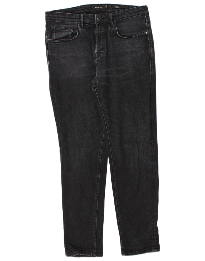 Jeans Slim Masculino Massimo Dutti EU 40 Médio W31 L28 Preto