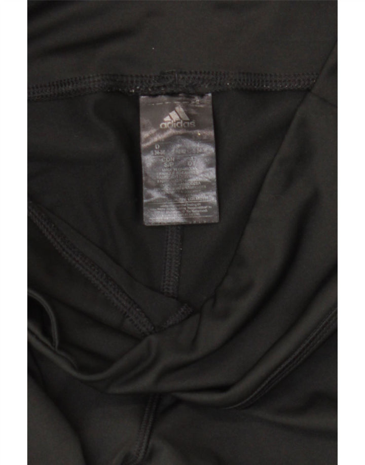 Adidas Womens Capri Leggings UK 8/10 Pequeno Poliéster Preto