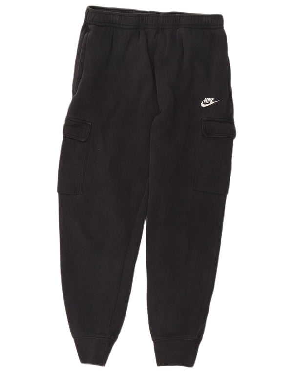 Nike Mens Cargo Calças de treino Joggers grandes de algodão preto