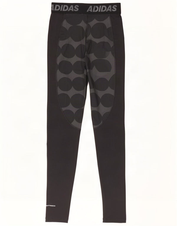 Adidas Mulher Marimekko Graphic Leggings Reino Unido 8/10 Pequenas Bolinhas Pretas