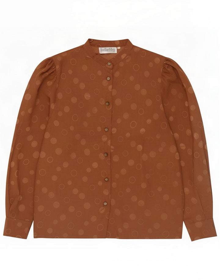 Blusa feminina Julietta EU 36 pequena poliéster manchado marrom