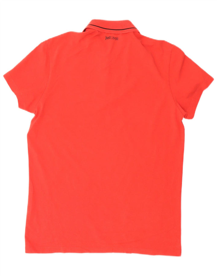 Camisa polo masculina Just Cavalli grande algodão vermelho