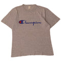 Camiseta feminina estampada Champion UK 14 algodão cinza médio
