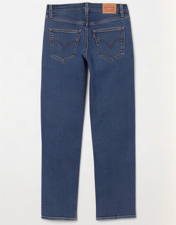 Jeans feminino Levi's Ribcage Straight W27 L29 Azul Algodão