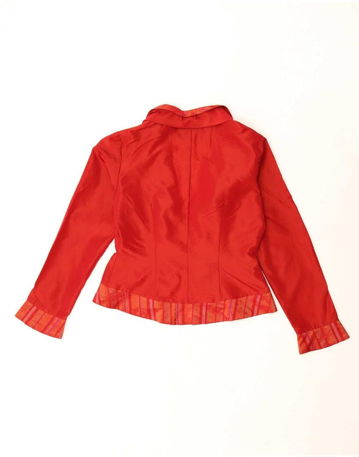 Conjunto feminino de 3 peças da Fox EU 36 pequeno W30 acetato floral vermelho moderno