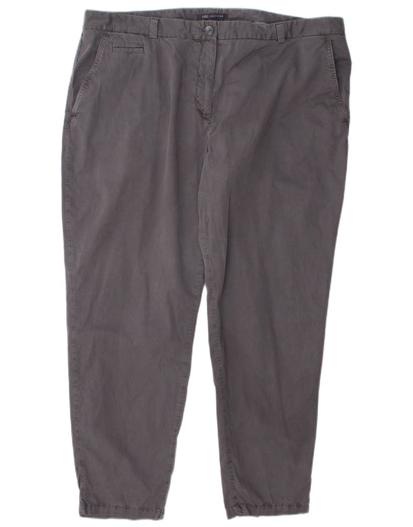 Calça Chino Feminina Marks & Spencer Slim UK 20 2XL W42 L28 Algodão Cinza