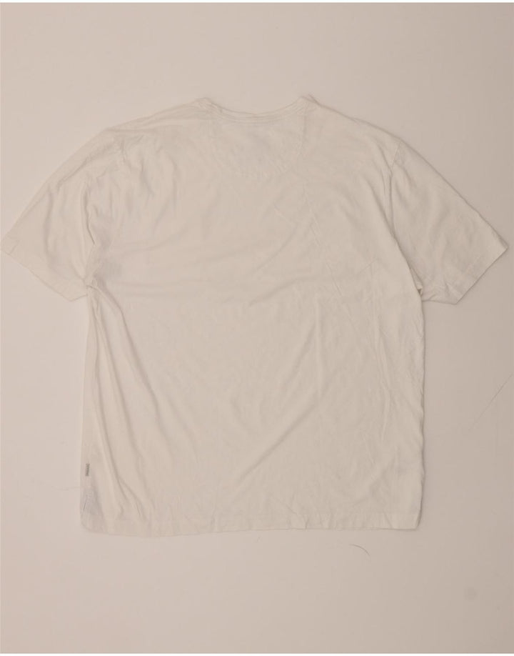 TOMMY BAHAMA Mens Relaxed T-Shirt Top XL Off White Cotton Vintage Tommy Bahama and Second-Hand Tommy Bahama from Messina Hembry 