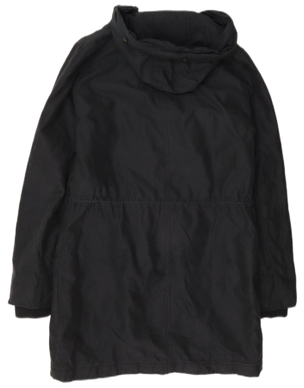 Jaqueta parka feminina Abercrombie & Fitch com capuz Reino Unido 14 azul marinho médio