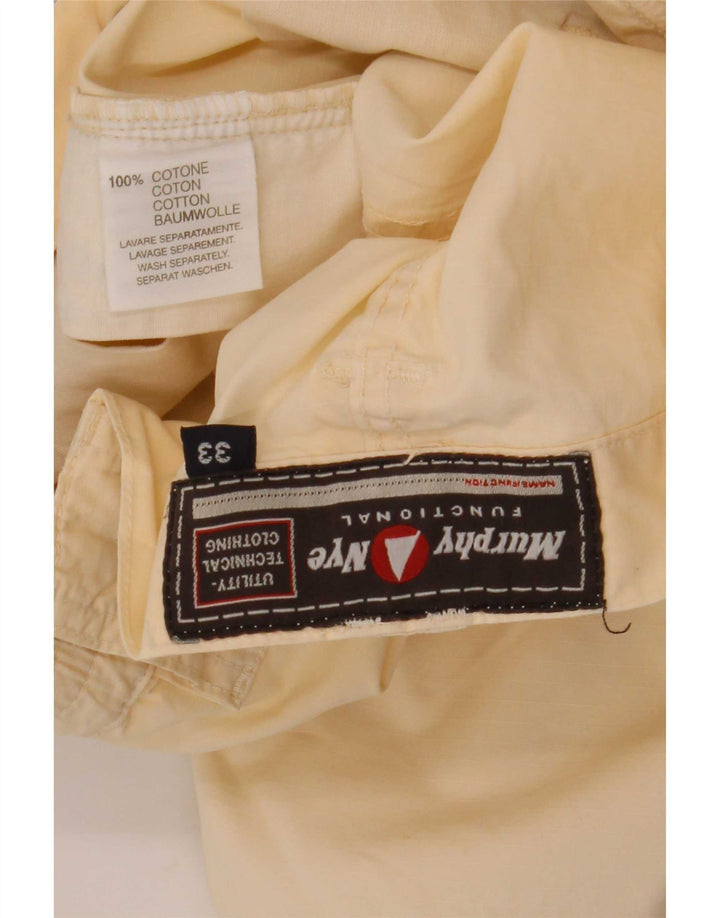 Shorts cargo masculino Murphy & Nye W33 médio algodão branco