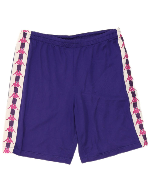 Kappa Mens Graphic Sport Shorts Grande Roxo Colourblock Poliéster
