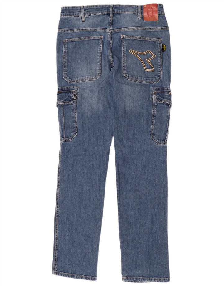 Diadora Masculino Utility Cargo Slim Jeans W34 L34 Azul Algodão