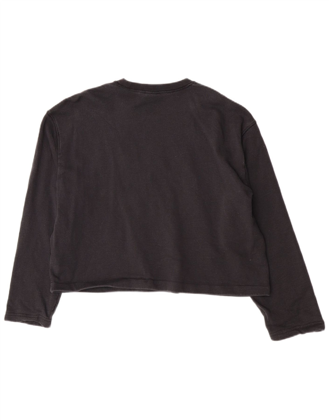 Adidas Womens Oversized Crop Graphic Top Manga Longa Reino Unido 8 Pequeno Preto