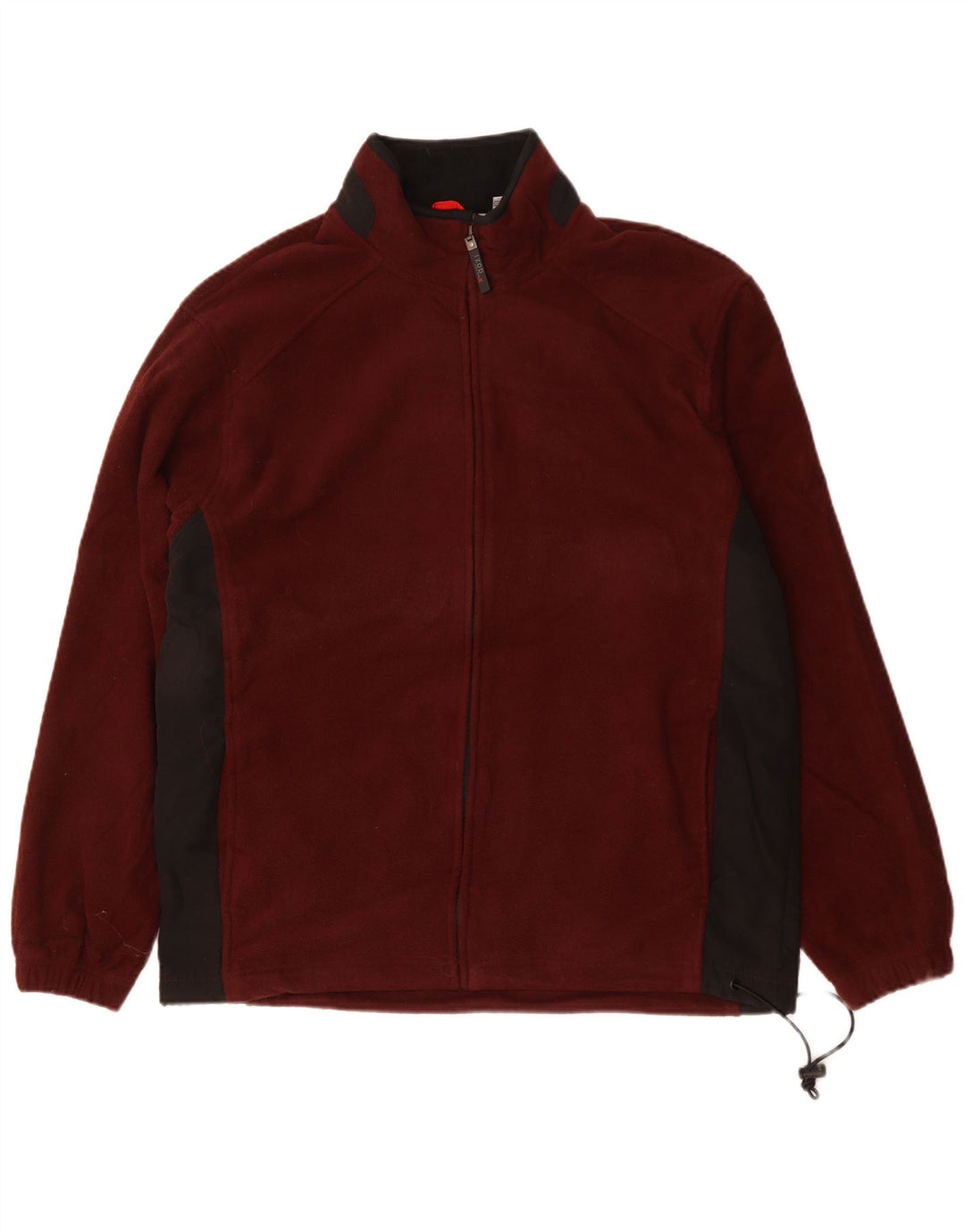 Jaqueta de lã masculina Izod UK 40 grande poliéster Colourblock marrom