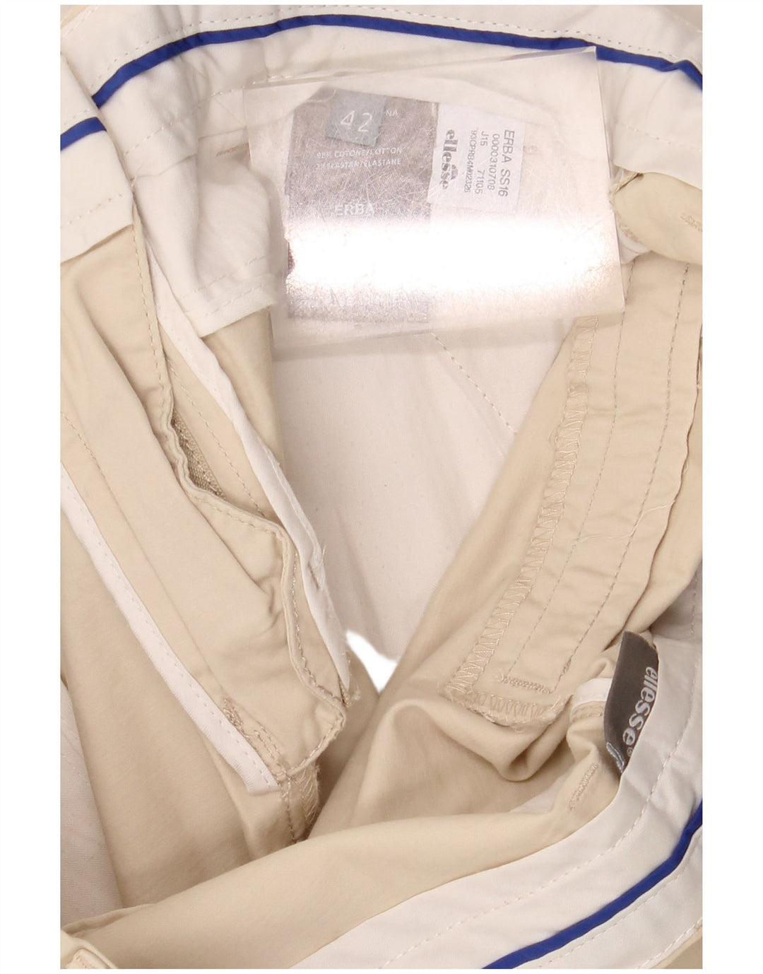 ELLESSE Shorts Chino Feminino IT 42 Médio W30 Algodão Bege