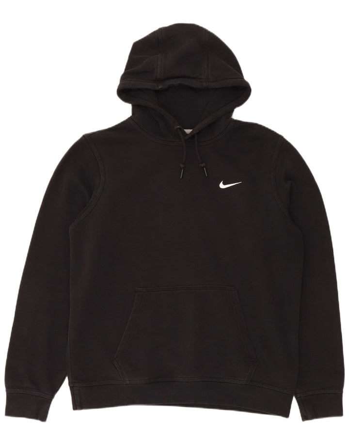 Nike Mens Hoodie Jumper Grande Algodão Preto