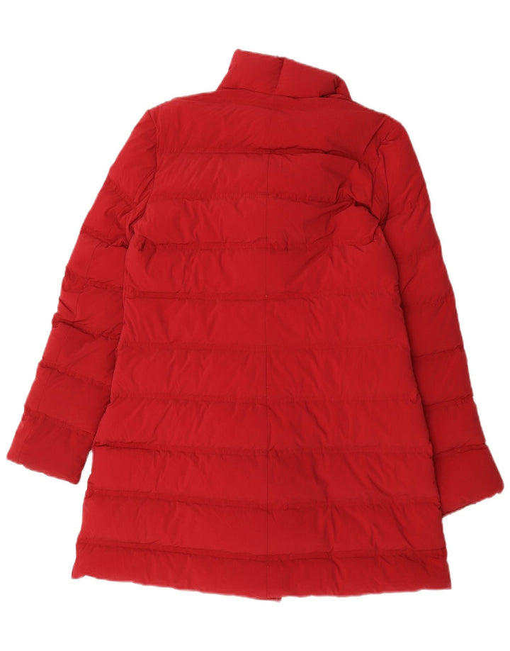 Casaco acolchoado feminino grande com peito duplo Aspesi Reino Unido 10 pequeno vermelho