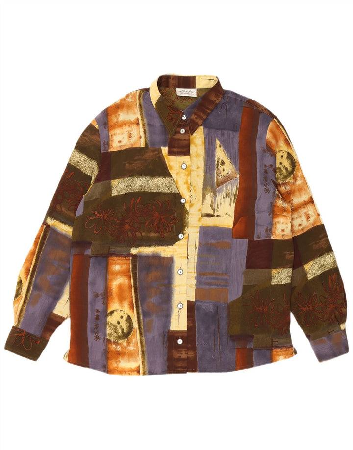 Blusa Camisa Feminina Erto EU 44 XL Multicolor Patchwork Poliéster