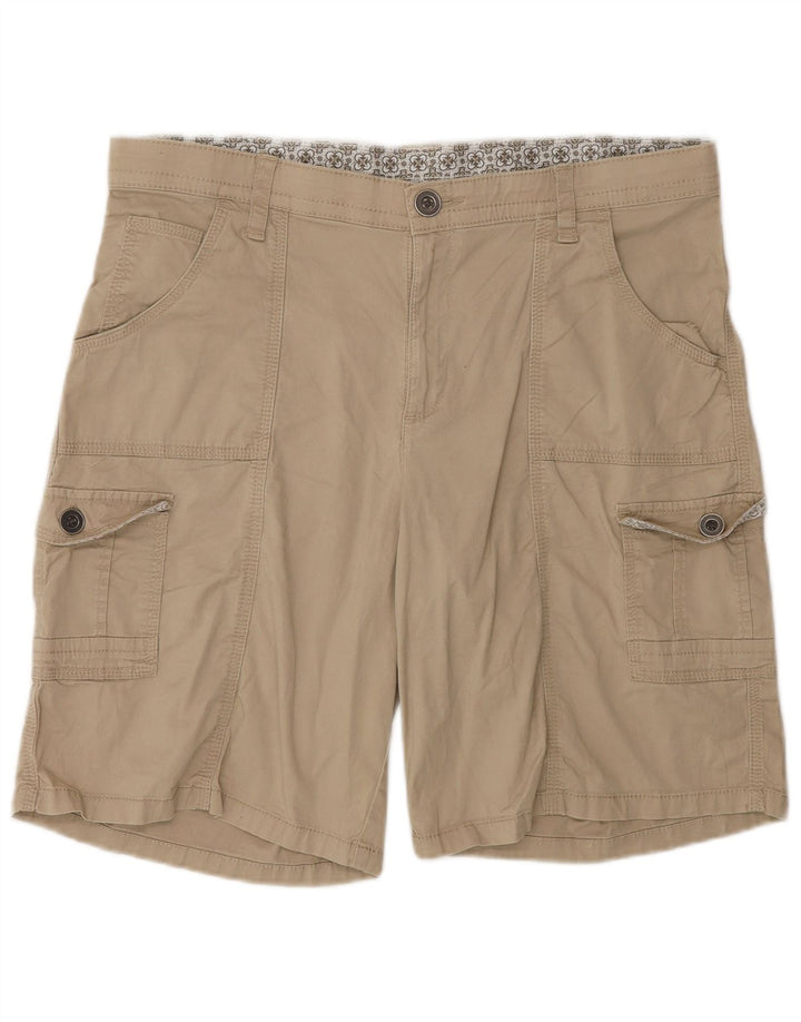 Shorts cargo feminino LEE US 14 XL W34 algodão bege