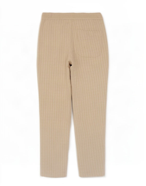 Calça Chino Cônica Feminina Zara Pequena W30 L28 Listrada Bege