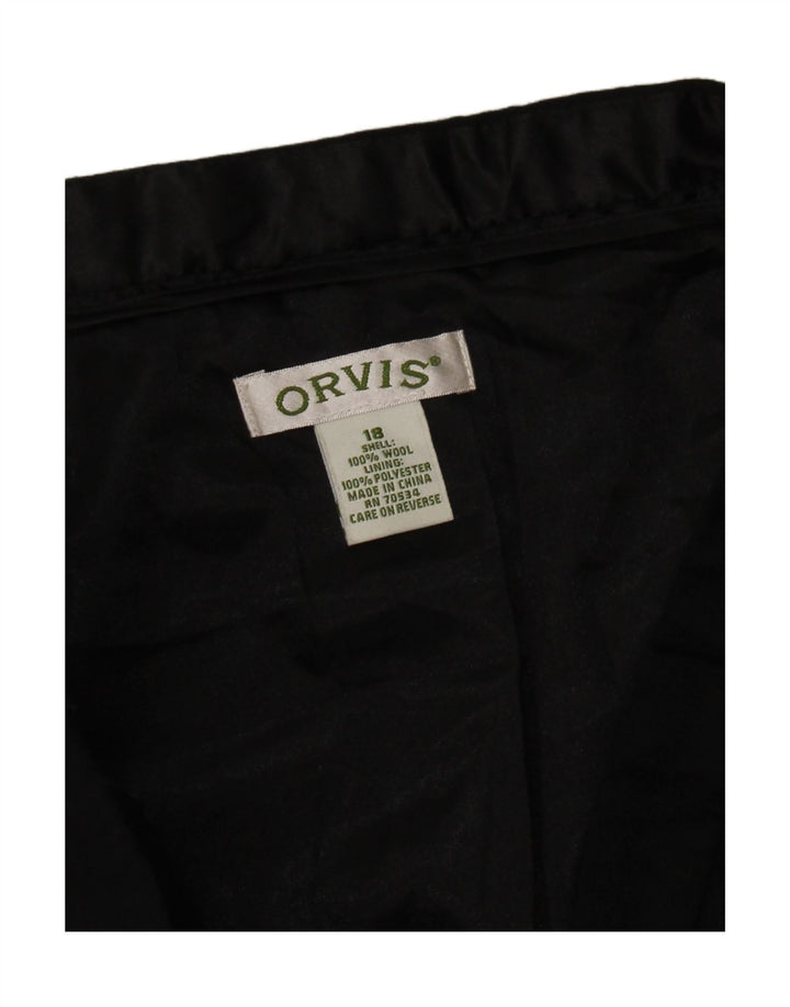 Saia trompete feminina Orvis EUA 18 2XL W38 lã preta