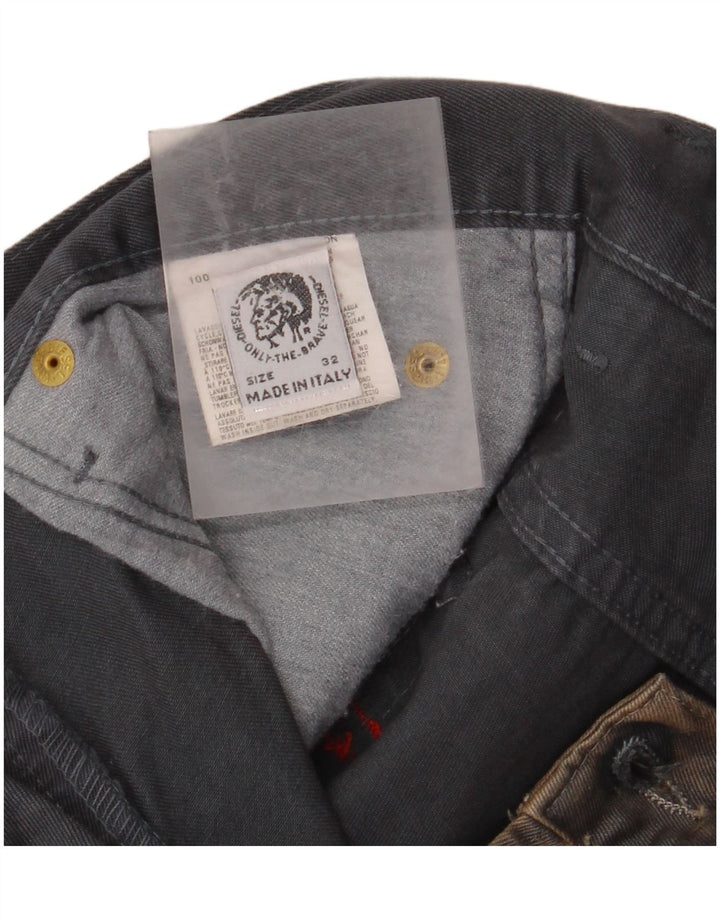 DIESEL Mens Bootcut Calça Casual W32 L32 Bege Tie Dye Algodão