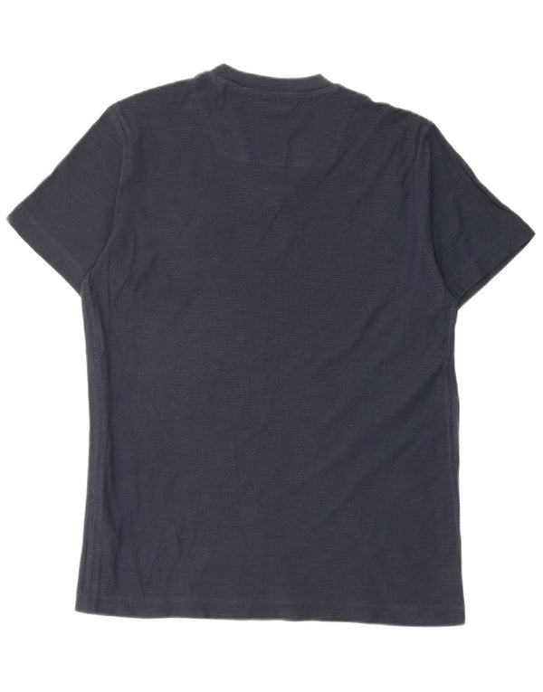 Camiseta masculina Diesel Top pequeno algodão manchado azul marinho