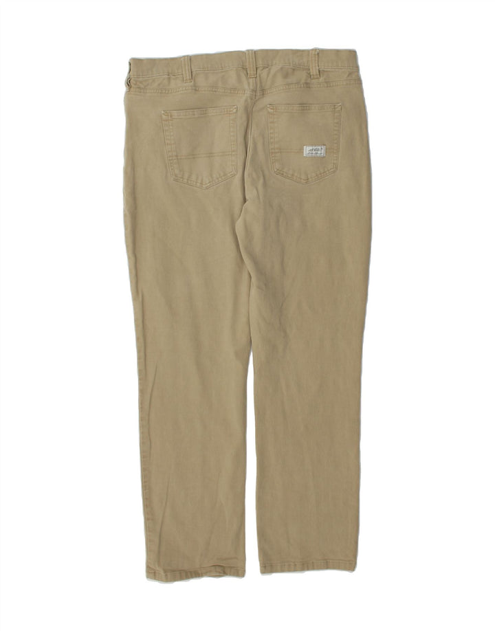 EDDIE BAUER Mens Straight Casual Trousers W36 L30 Khaki Cotton Vintage Eddie Bauer and Second-Hand Eddie Bauer from Messina Hembry 