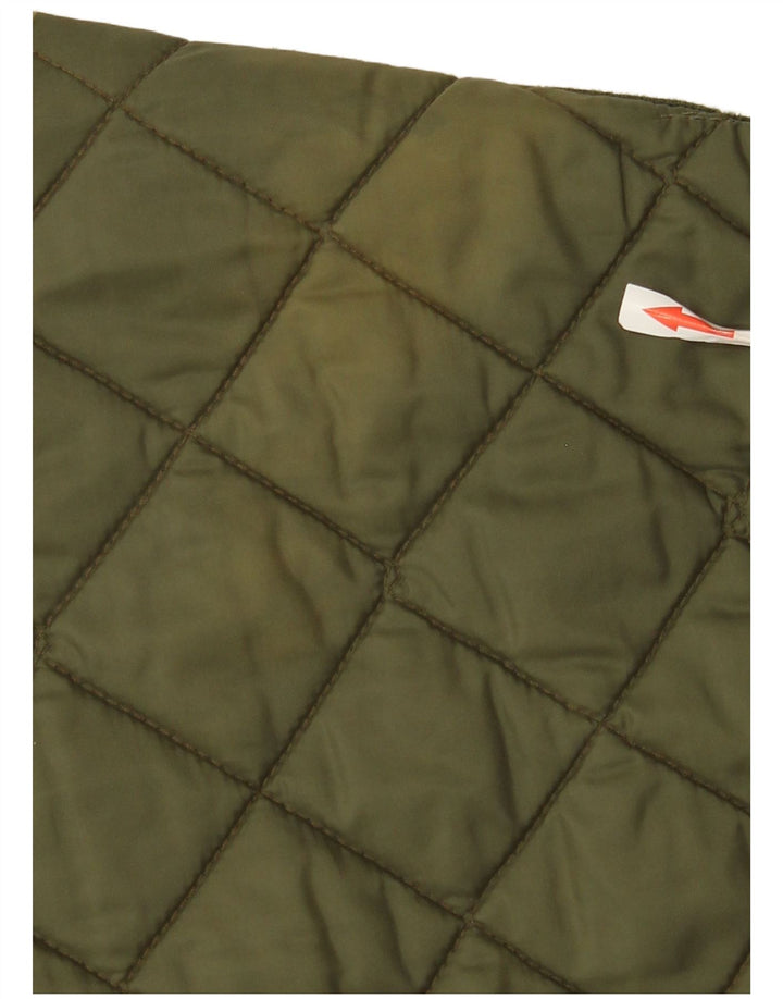 Colete acolchoado masculino vintage UK 40 grande verde