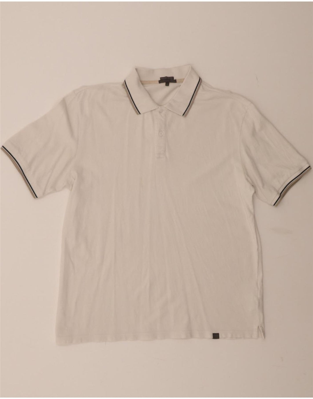 GEOX Mens Regular Fit Polo Shirt XL White Cotton Vintage Geox and Second-Hand Geox from Messina Hembry 