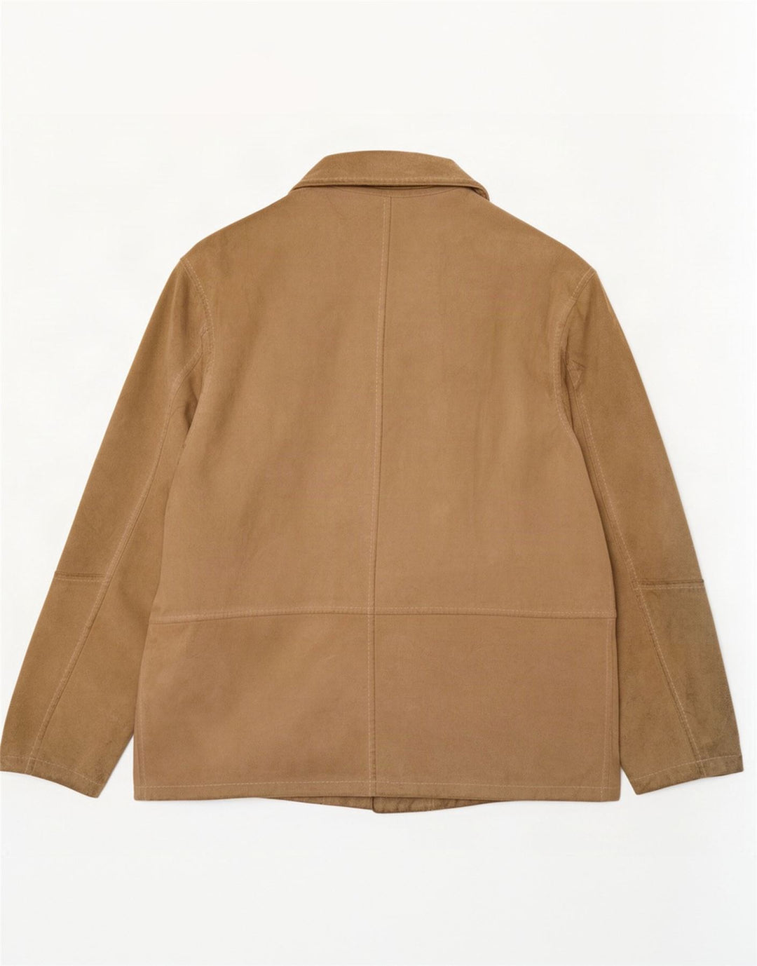Jaqueta masculina vintage de camurça UK 38 couro bege médio