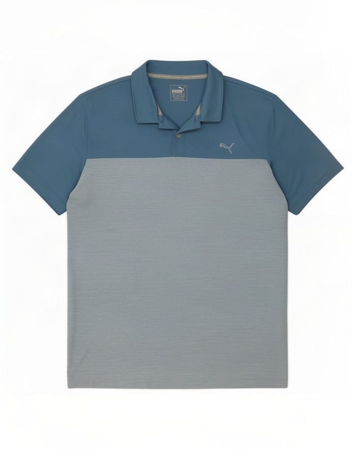 Camisa polo masculina Puma XL azul colorblock