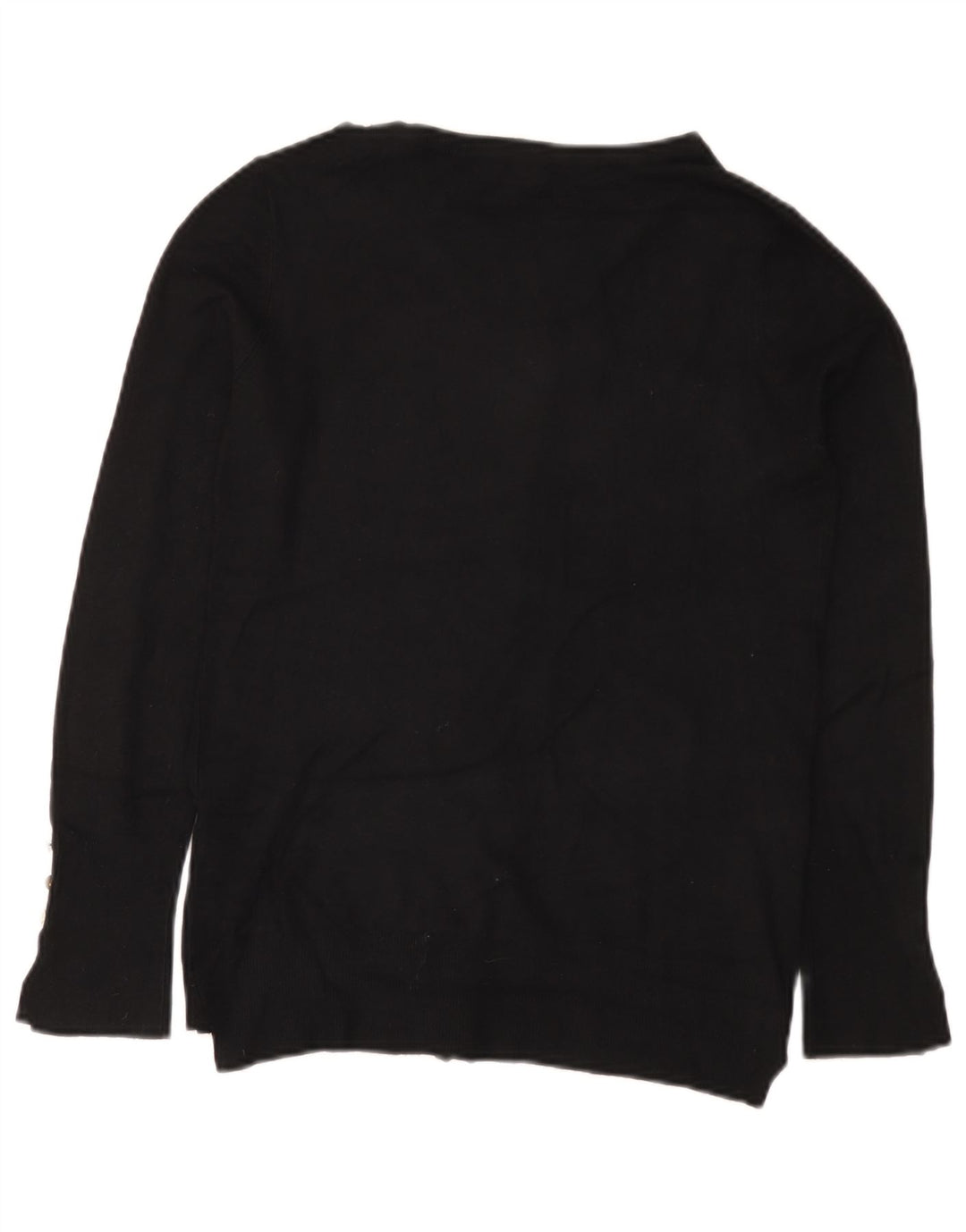 Suéter cardigã feminino Zara Reino Unido 14 grande viscose preta