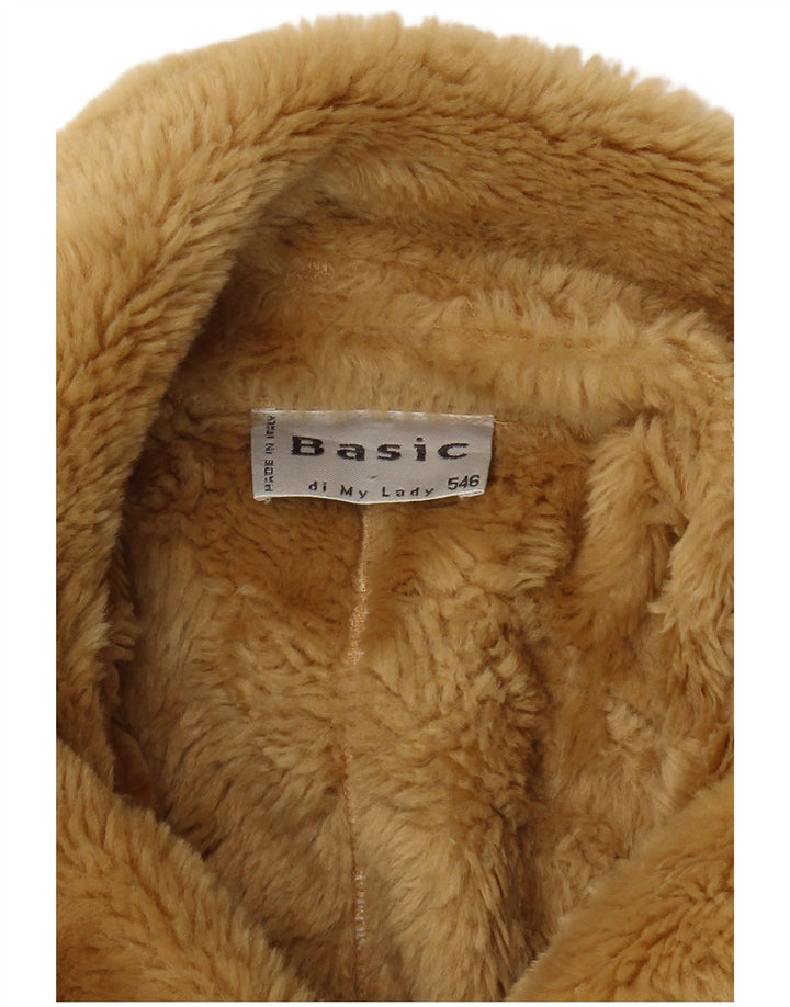 Jaqueta Sherpa Feminina Básica UK 18 XL Bege