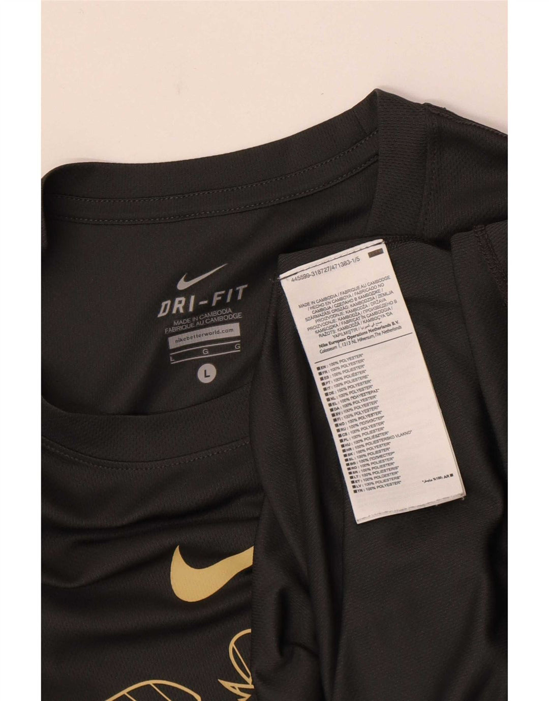 Camiseta Nike Masculina Dri Fit Graphic Top Grande Cinza Poliéster