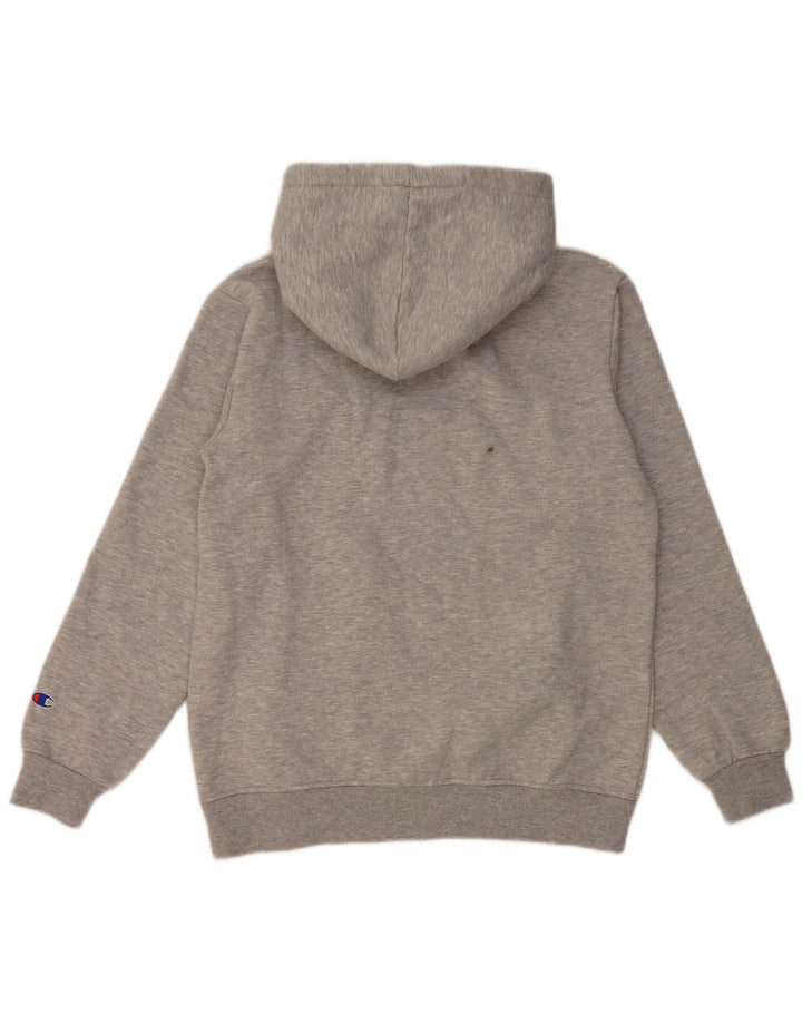 CHAMPION Suéter com capuz gráfico feminino UK 14 cinza médio