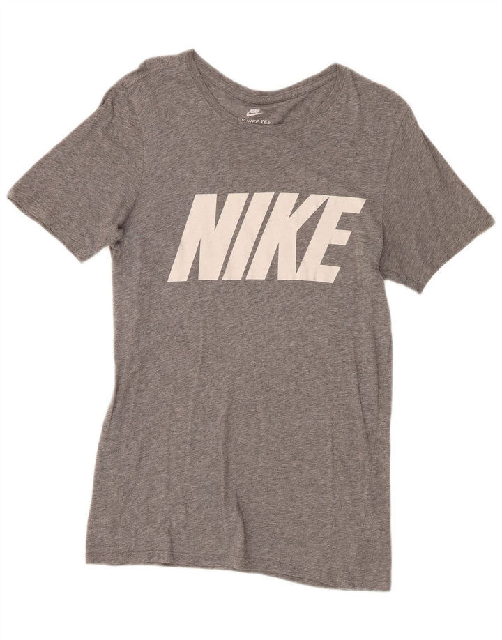 Camiseta Nike Masculina Athletic Cut Graphic Top Pequeno Algodão Cinza