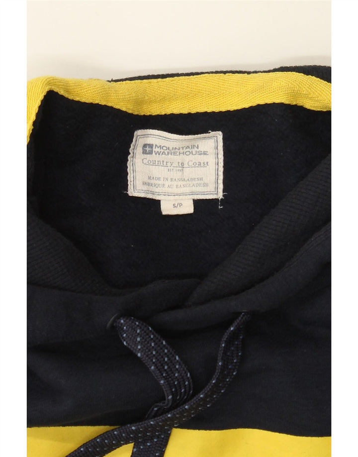 MOUNTAIN WAREHOUSE Mens Graphic Hoodie Jumper Small Navy Blue Cotton Vintage Mountain Warehouse and Second-Hand Mountain Warehouse from Messina Hembry 