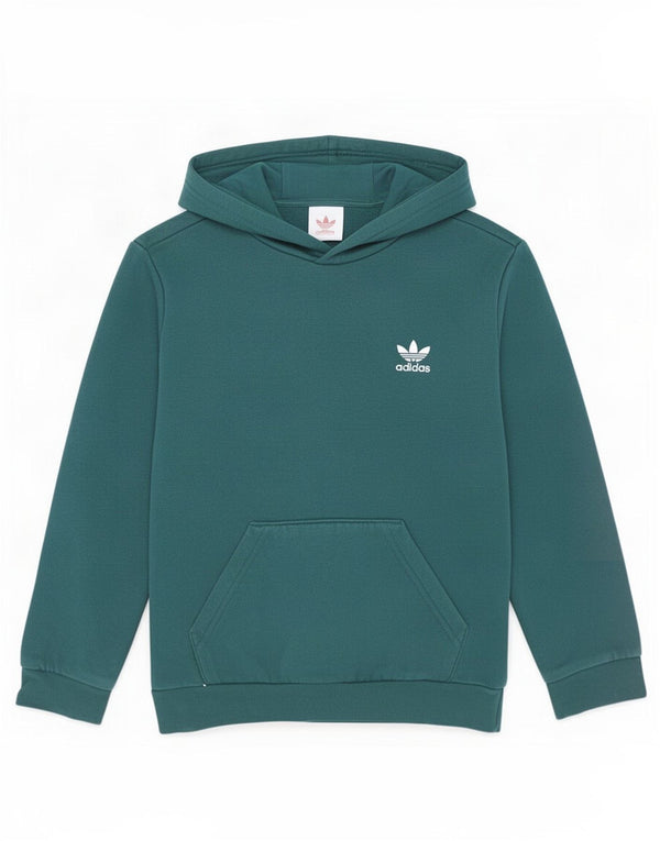 Adidas meninos moletom com capuz 6-7 anos algodão verde