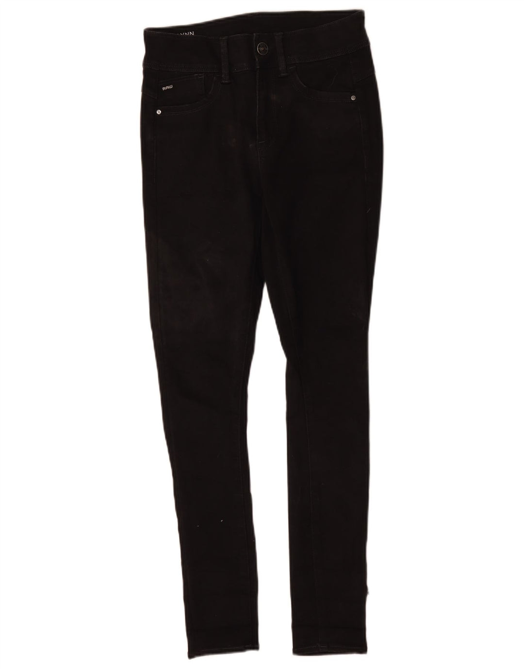 G-Star feminino Lynn Skinny Jeans W27 L30 poliéster preto