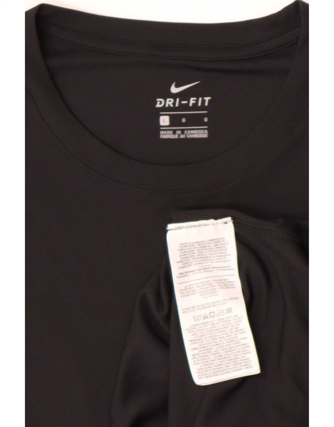 Camiseta Nike Masculina Dri Fit Graphic Top Grande Poliéster Preto