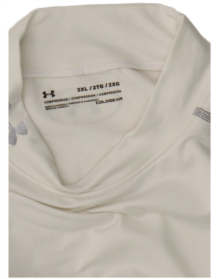 Under Armour Mens Cold Gear Top Manga Longa 2XL Branco