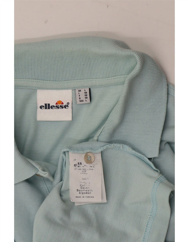 Camisa polo masculina Ellesse grande algodão azul