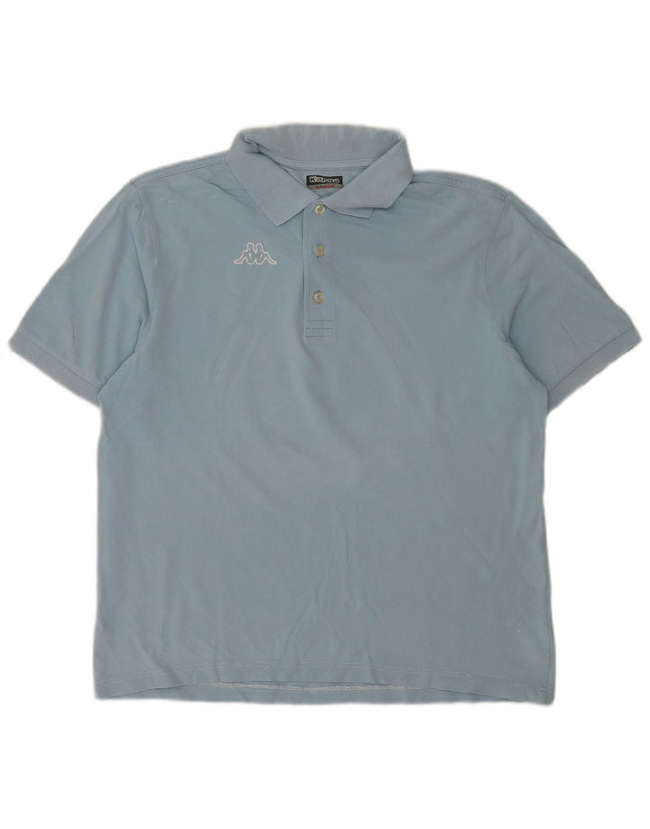 Camisa polo masculina Kappa grande algodão azul