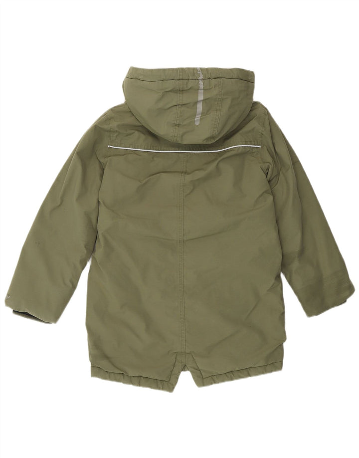Jaqueta Parka com capuz para meninos Fat Face 8-9 anos algodão cáqui
