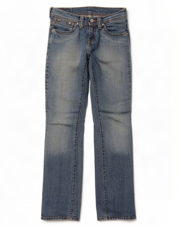 Jeans retos femininos Levi's W28 L32 algodão azul