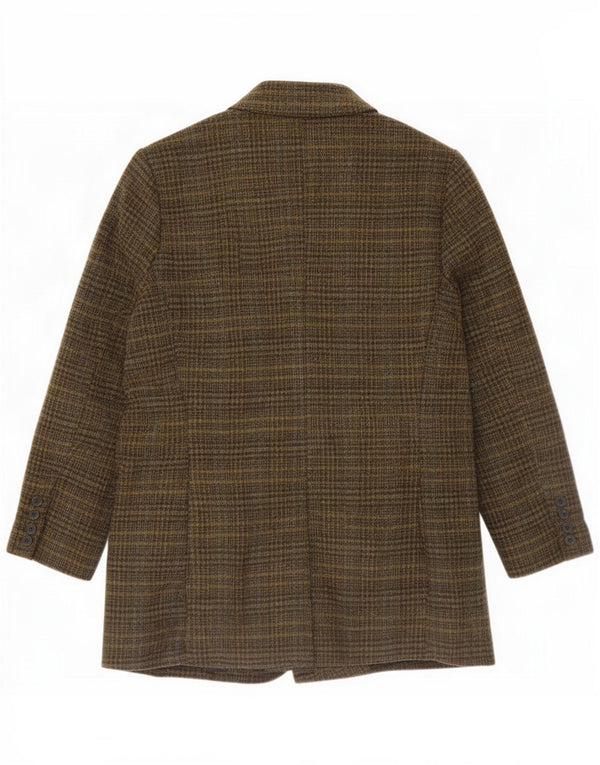 Jaqueta blazer feminina Paul Costelloe Reino Unido 12 xadrez cáqui médio