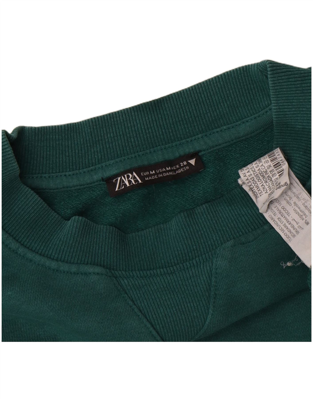 Zara moletom masculino jumper médio algodão verde