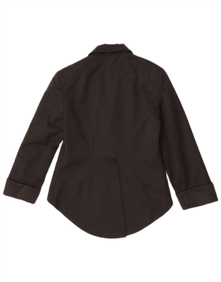 Jaqueta blazer feminina Topshop manga 3/4 Reino Unido 12 médio preto