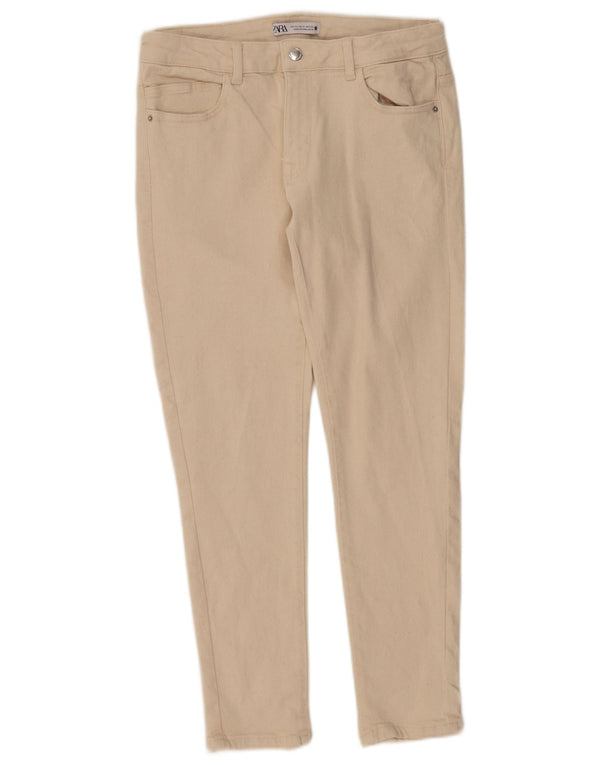 Zara Jeans Slim Feminino EU 42 Grande W32 L28 Bege