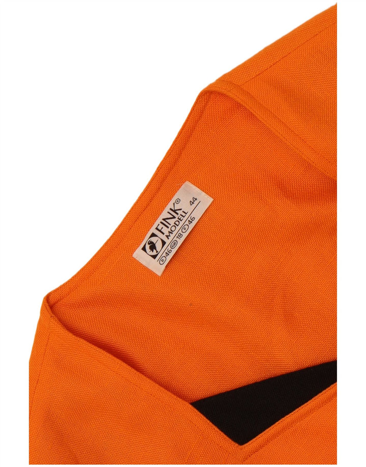 Jaqueta blazer feminina Fink Modell com 5 botões UK 18 XL laranja colorblock